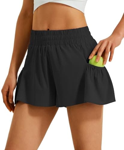 Ksmien Ksmien Flowy Tennis Shorts with Pockets