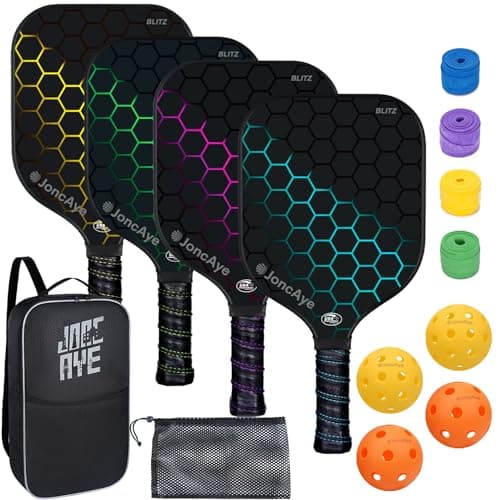 JoncAye JoncAye 4-Paddle Pickleball Set